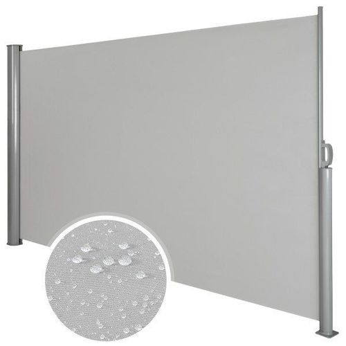 Auvent Store Latéral Brise-Vue Abri Soleil Aluminium Rétractable 160 X 300 Cm Gris Helloshop26 08_0000529