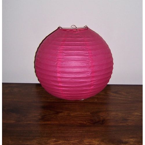 Abat-Jour, Suspension, Lanterne En Papier Rose Fushia Ø30 Cm