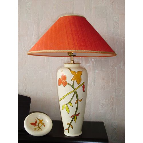 Lampe Et Vide-Poches En Emaux De Longwy