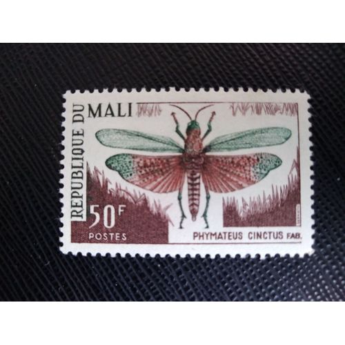 Timbre Mali Yt 103 Sauterelle (Phymateus Cinctus) 1967 ( 120306 )