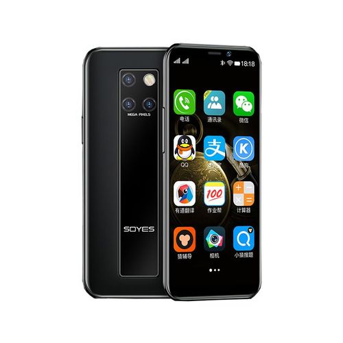 Soyes S10-H Petit Smartphone 3,49 pouces Android 9.0 Face ID 2100mAh 4G Dual SIM 64 Go Noir