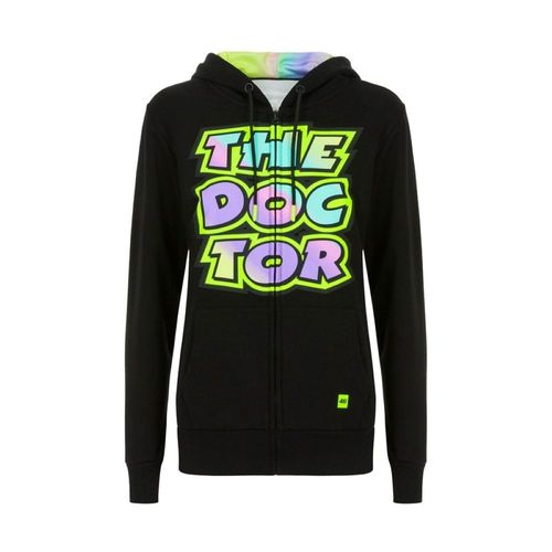 Sweat A Capuche Zip Femme Vr46 The Doctor 46 Valentino Rossi Officiel Motogp