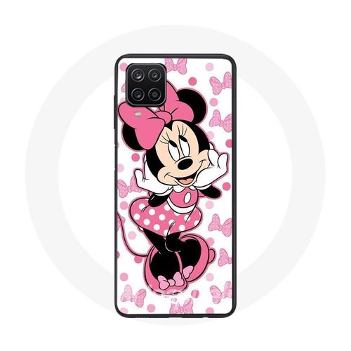 Coque Samsung Galaxy A12 Minnie Mouse Dessin Animé Mignon Rose