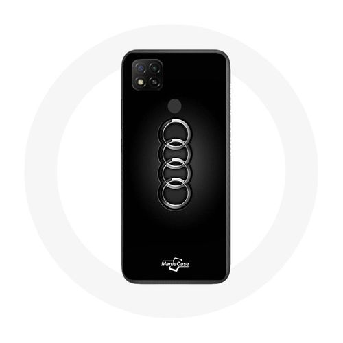 Coque Xiaomi Redmi 9c Audi Logo Cache Moyeu Fond Noir