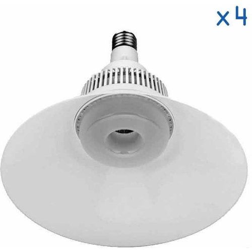 Pack 4 X Ampoules Led E40 100w 10 000 Lm + Réflecteurs : Température Lumière  - Blanc Neutre