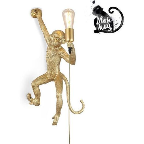 Applique Murale Singe ""César"" Lampe Monkey : Couleur  - Blanc