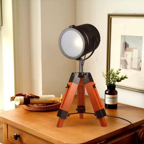 Lampe Tripode En Bois ""Carpen"" : Couleur  - Noir