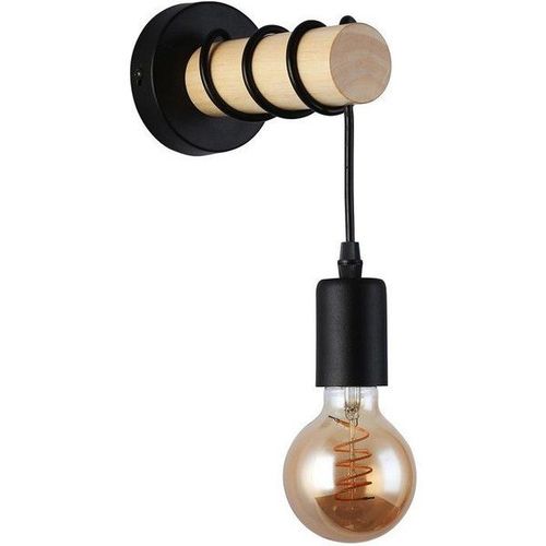 Lampe Murale Rustique, En Bois ""Mila"" : Couleur  - Blanc