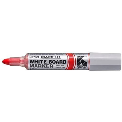 Pentel Marqueur Tableau Blanc Maxiflo Mwl5w Pointe Ultra Large Rouge