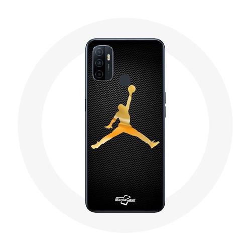 Coque Oppo A53 Air Michael Jordan Logo Jaune