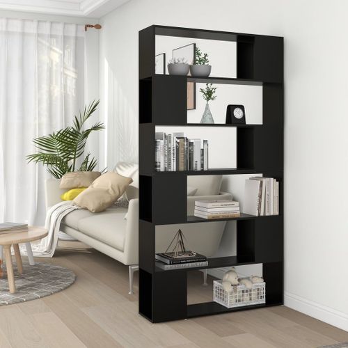 Vidaxl Bibliothèque/Séparateur De Pièce Noir 100x24x188 Cm