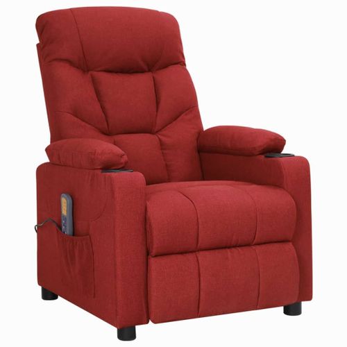 Vidaxl Fauteuil De Massage Inclinable Rouge Bordeaux Tissu