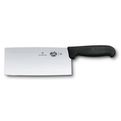 Victorinox - Couteau De Chef Chinois Fibrox - Grande Polyvalence, Du Hachage D Herbes Délicates Au Tranchage De Gros Morceaux De Poisson Et De Steaks