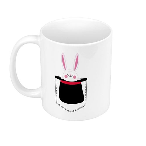 Mug Céramique Poche Surprise Magique Magicien Lapin Dessin