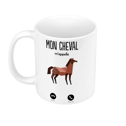 Mug Céramique Mon Cheval M'appelle Animaux Passion