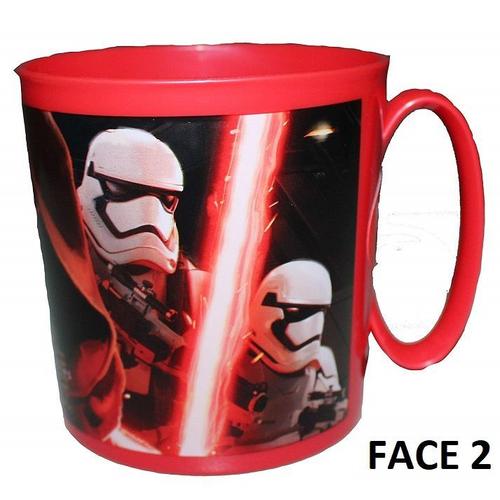 Tasse Mug Gobelet Avec Poignet Star Wars Disney Micro-Onde (2 Mins Maxi) 8x9cm Rouge Noir Plastique - Neuf