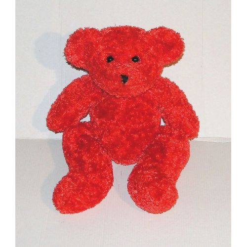 Doudou Ours Rouge Nounours - Peluche Ourson 32 Cm