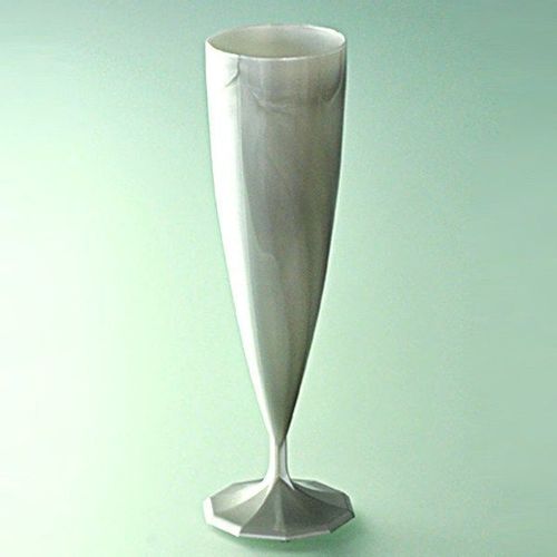 10 Flûtes À Champagne Réutilisables 13.5cl Argent