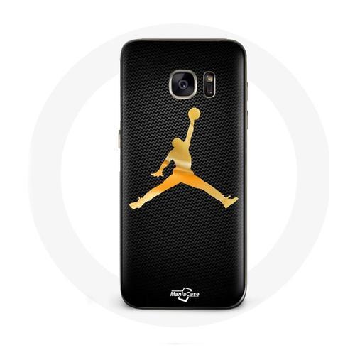 Coque Pour Samsung Galaxy S7 Edge Air Michael Jordan Logo Jaune