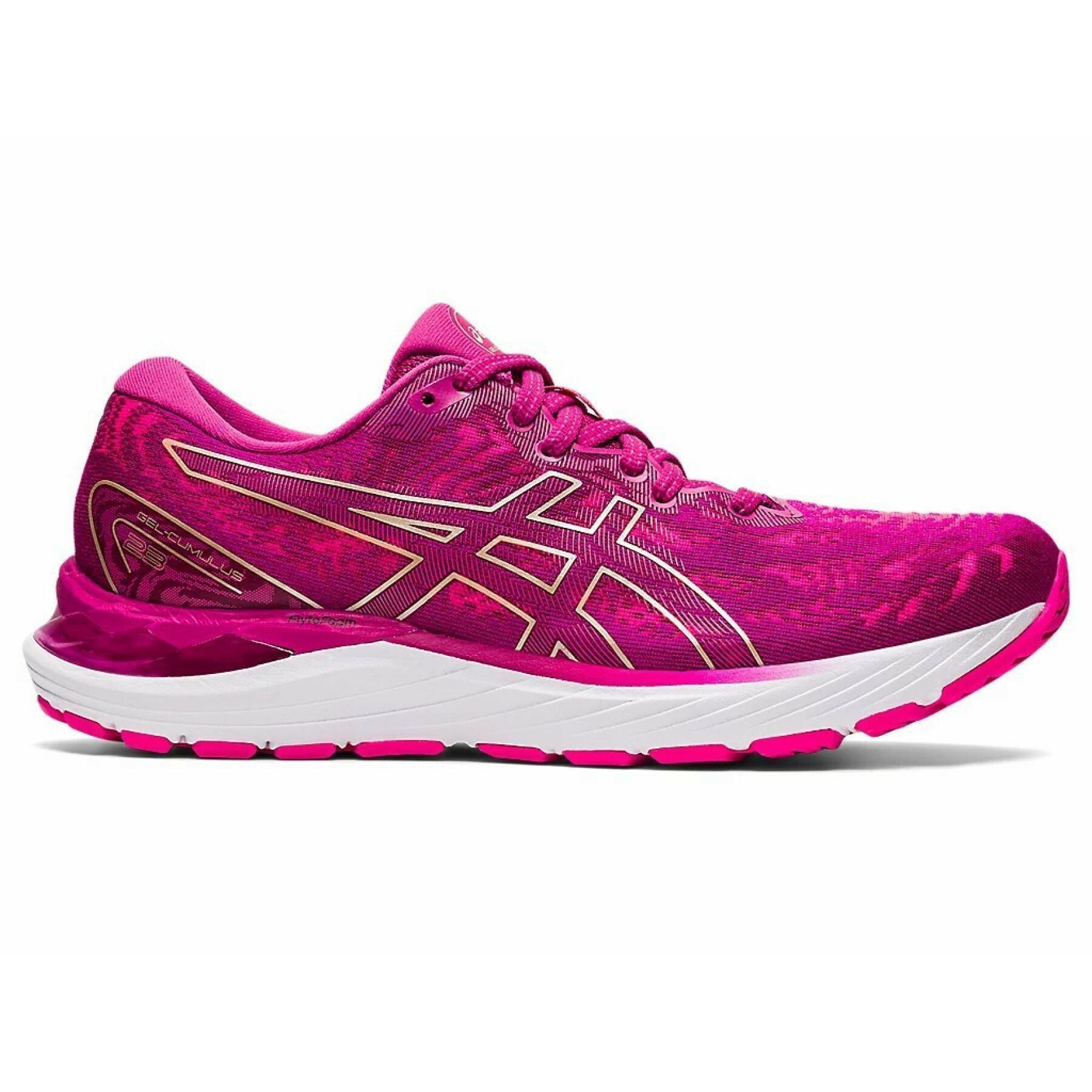 Chaussures de running femme Asics Gel Cumulus 23 Rouge Fuchsia Dore 37 1 2 Rakuten