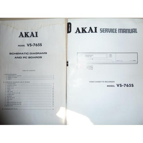 Documentation Technique Magnétoscope Akai Vs-765s