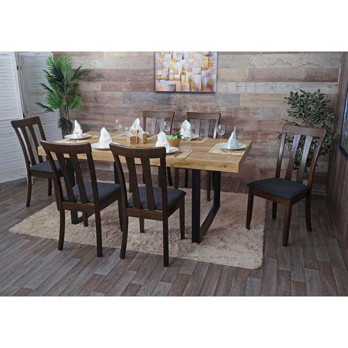 Lot De 6 Chaises De Salle À Manger Hwc-G46 Tissu/Textile Bois Massif   Cadre Foncé, Gris Foncé