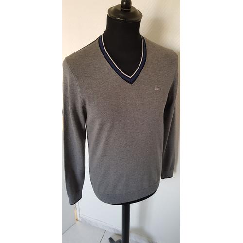 Pull Col V Gris Lacoste