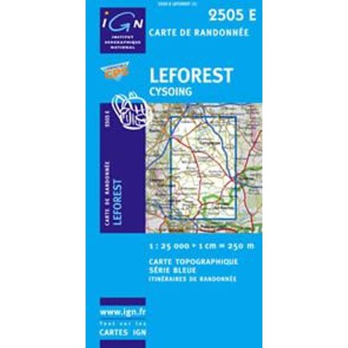 Carte De Randonnée Ign Leforest Cysoing