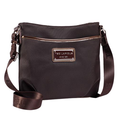 PROMOTION ! Sac bandoulière 'Ted lapidus' marron - 27x23 cm