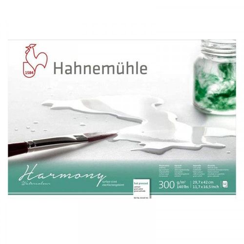 Bloc Aquarelle Harmony 300g/M2 12feuilles Grain Satiné A3 - Hahnemühle