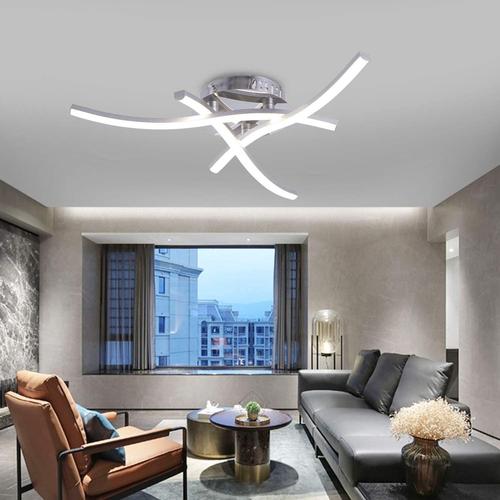 Lumière moderne plafonnier à LED Creative télécommande pour obscurcir la lampe au plafond 3000K-6000K 72W 92W plafonnier un restaurant lampe plafond salon cuisine chambre plafonniers,Noir,56cm 