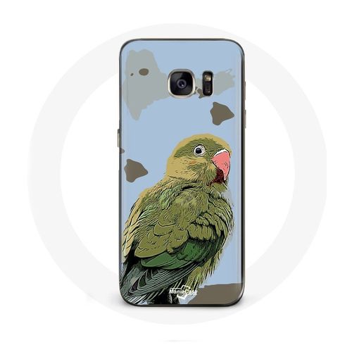 Coque Pour Samsung Galaxy S7 Edge Perruches Oiseaux Vert