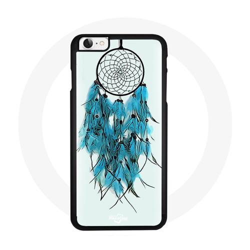 Coque Iphone 5c Attrape Rêve Bleu Beau Sommeil Douceur Tendresse C¿Ur Protection Indien Plume Pastel