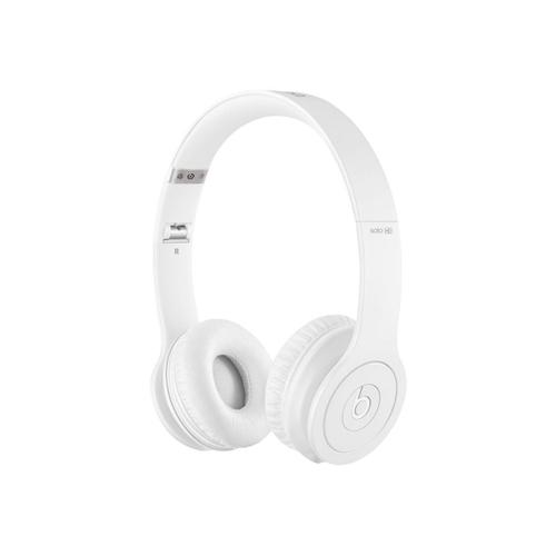Beats Solo HD - Écouteurs avec micro - sur-oreille - filaire - jack 3,5mm - blanc mat