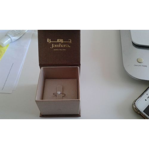 Solitaire Or Blanc Et Diamant Naturel