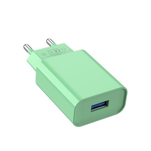 Pipeline De Chargeur Usb À Charge Rapide,Qc3.0,Prise Eu,Us,Chargeur De Téléphone Portable,Adaptateur Secteur,Voyage,Smartphone,Charge Rapide,Chargeur Mural Usb - Type Eu Green