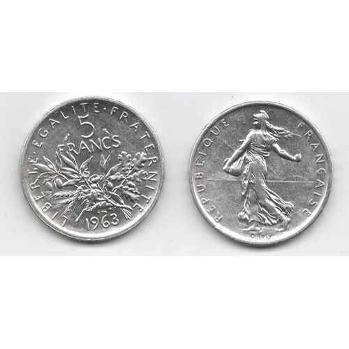 Pièce 5 Frs Argent Année 1963