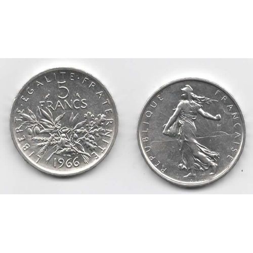Pièce 5 Frs Argent Année 1966