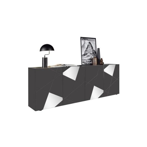 Buffet Cantiano - 4 Portes - Anthracite Laqué