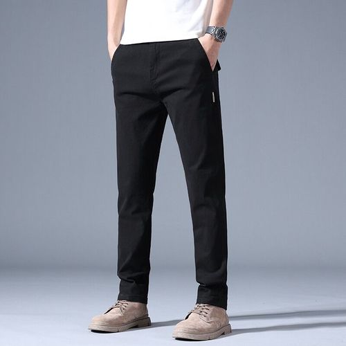 Hiqor-Pantalon Baggy Droit Pour Homme,Vert Armée,Décontracté,Polyvalent,Respirant,Grande Taille 28-40,Printemps,Automne,Nouvelle Mode