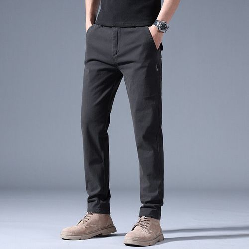 Hiqor-Pantalon Baggy Droit Pour Homme,Vert Armée,Décontracté,Polyvalent,Respirant,Grande Taille 28-40,Printemps,Automne,Nouvelle Mode