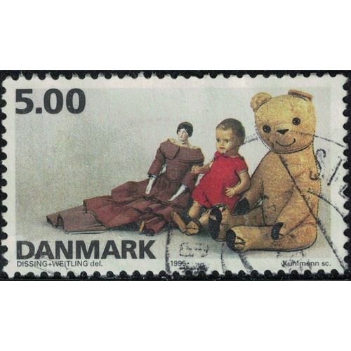Danemark 1995 Oblitéré Used Poupées Edna Kirstine Et Peluche Holstebro Y&t Dk 1116 Su