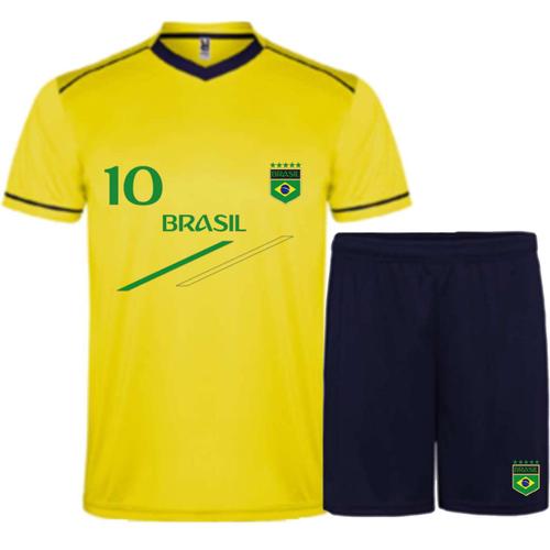 Ensemble Foot Brésil Short Et Maillot Enfant