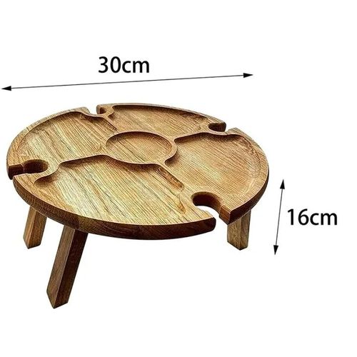 Table De Pique-Nique Pliante En Bois",Verre À Vin T1 Pour Pelouse,Fête De Jardin,Extérieur,Créatif,"2 En 1 - Type 30x30x16cm