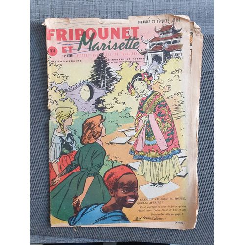 Fripounet Et Marisette - Année 1959 - N° 8 - 22 Février 1959 - Le Piolet Brisé Par Herboné - Les Indégonflables De Chantovent Par Rose Dardennes - Sylvain, Sylvette Et Leurs Aventures - Femmes(...)