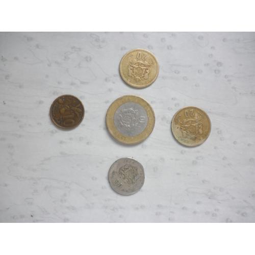 Lot De 5 Pieces Monnaie Marocaines
