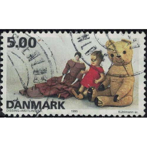 Danemark 1995 Oblitéré Used Poupées Edna Kirstine Et Peluche Holstebro Y&t Dk 1116 Su