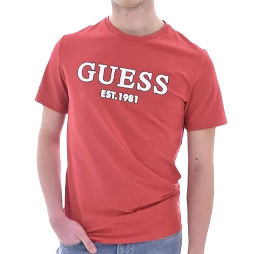 T Shirt Guess Logo Original Homme Rouge