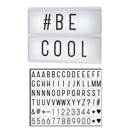 Boîte À Lumière Pour Cinéma, Format A4 A5, Panneau D'Affichage Pour Enfants Avec Lettres/Chiffres Noirs, Boîte De Cinéma Portable À Piles Aa