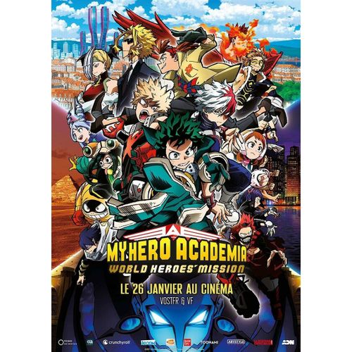 My Hero Academia - World Heroes Mission - Véritable Affiche De Cinéma Pliée - Format 120x160 Cm - De Kenji Nagasaki - Animation - 2021